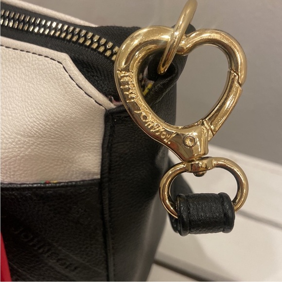 Betsy Johnson Crossbody Bag Red Bow Black & White Leather Bag All Season Cosplay - Picture 9 of 15